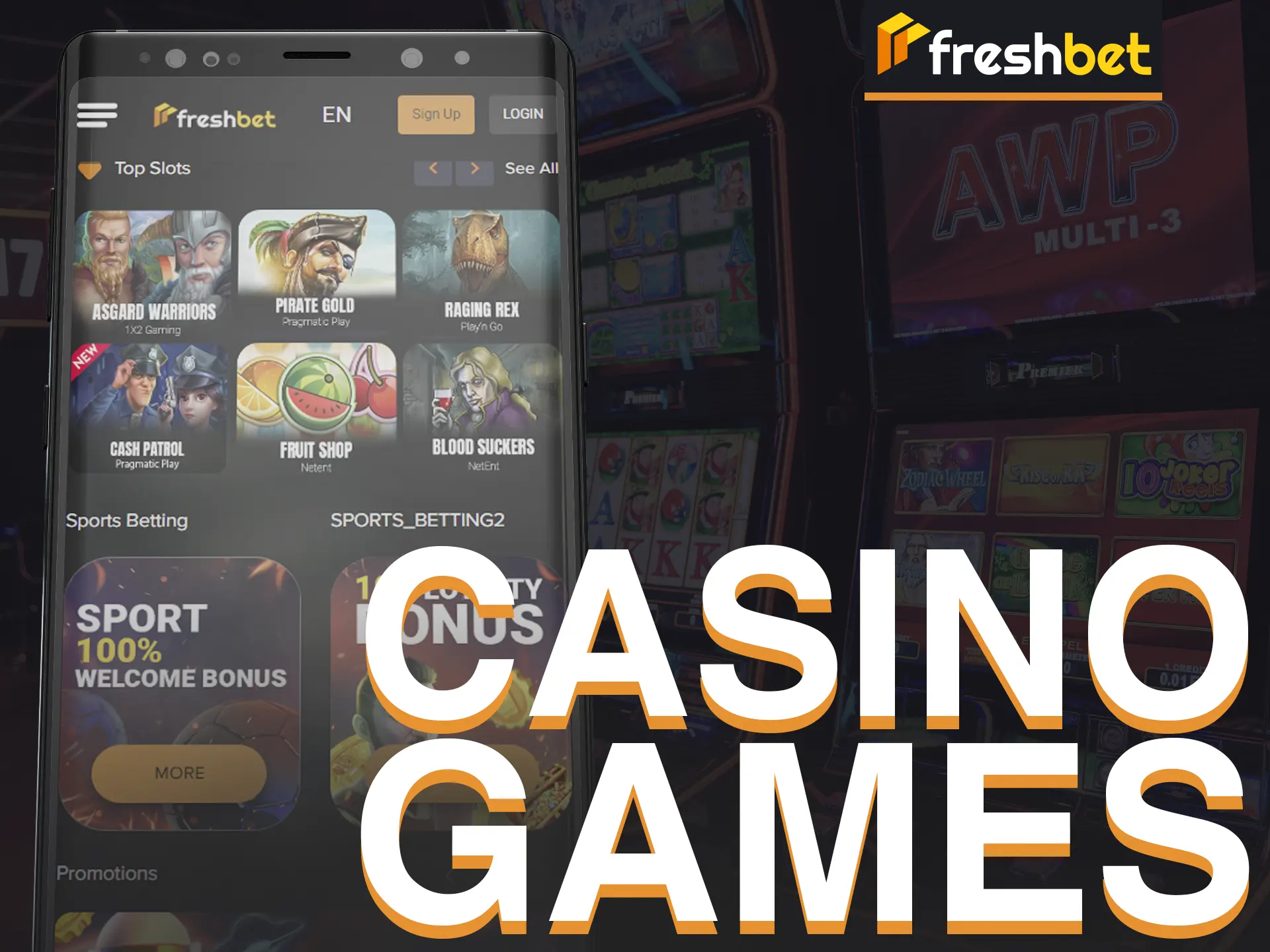 Enjoy a high variety of Casino Games at Freshbet!