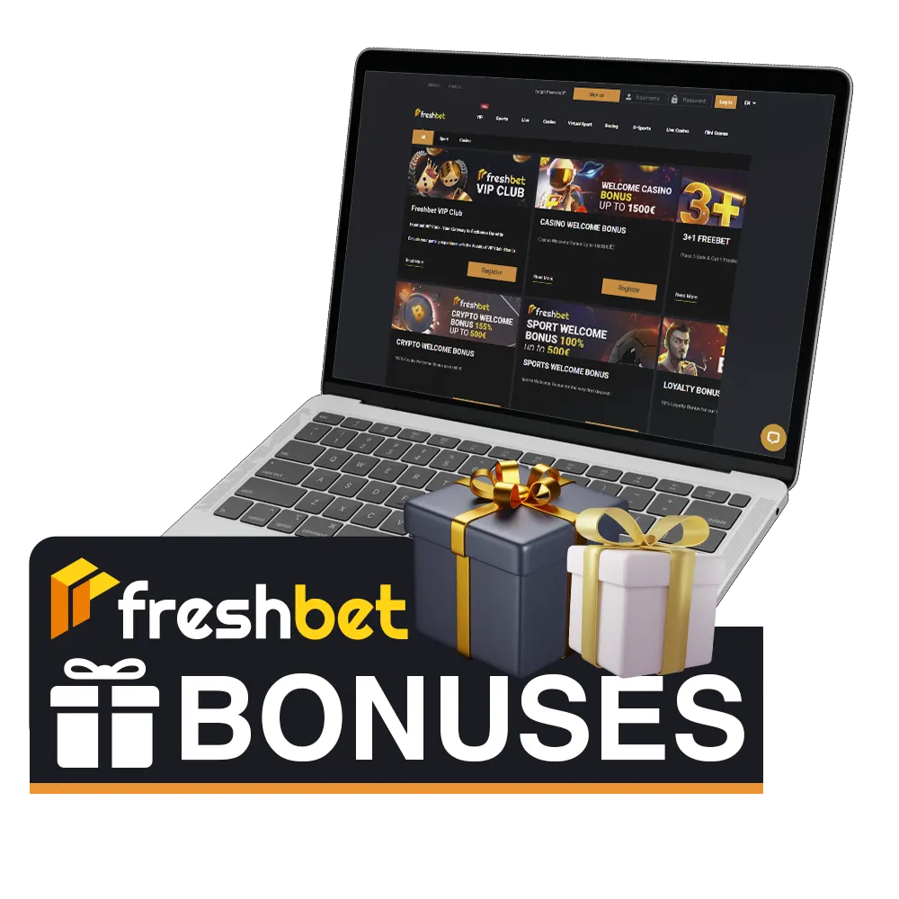 FreshBet welcomes newcomers with generous casino bonuses and exciting promotions.