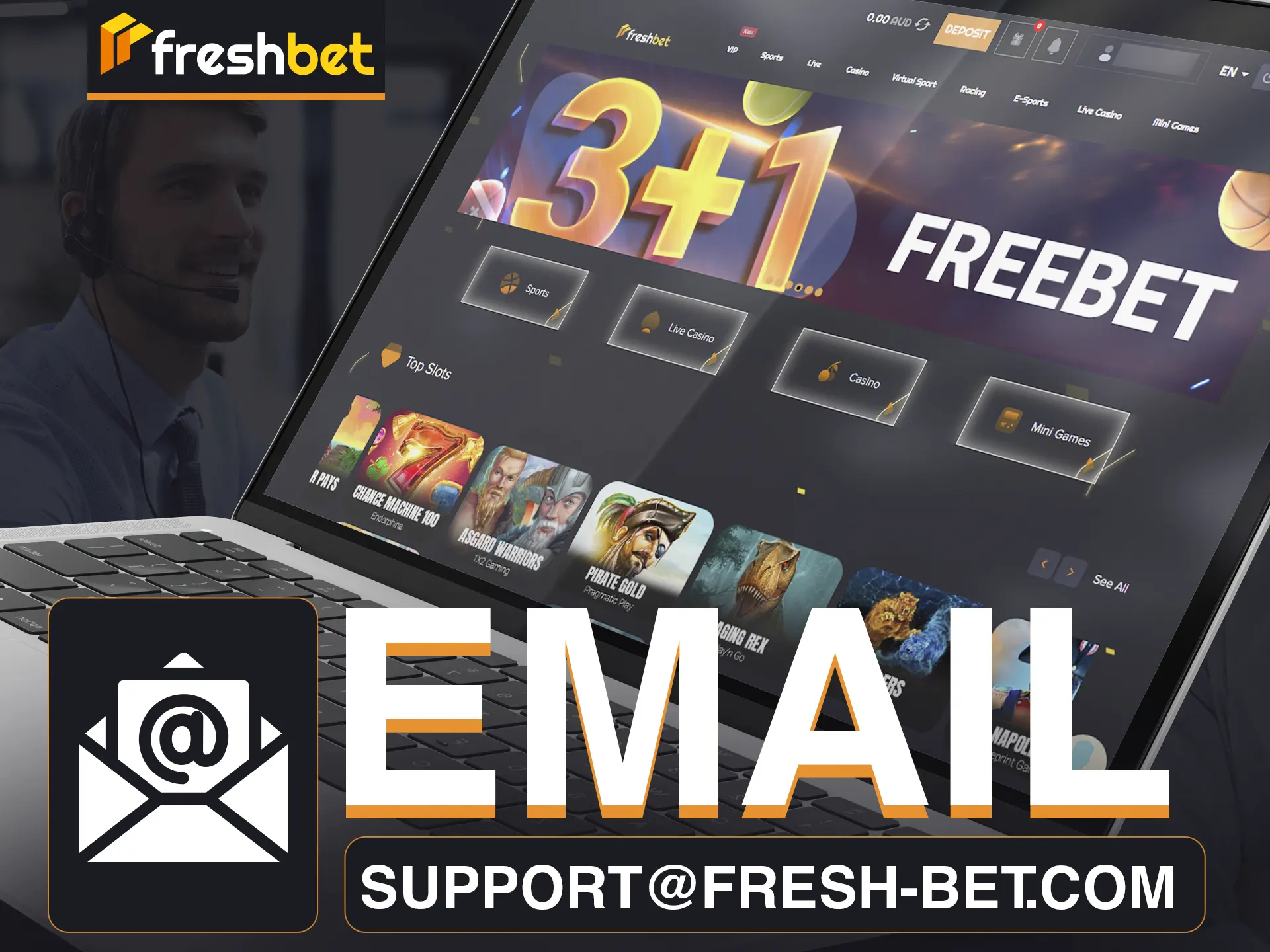 Contact FreshBet via email for personalized support.