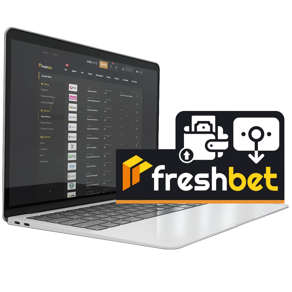 Easily manage funds at FreshBet for seamless gaming.