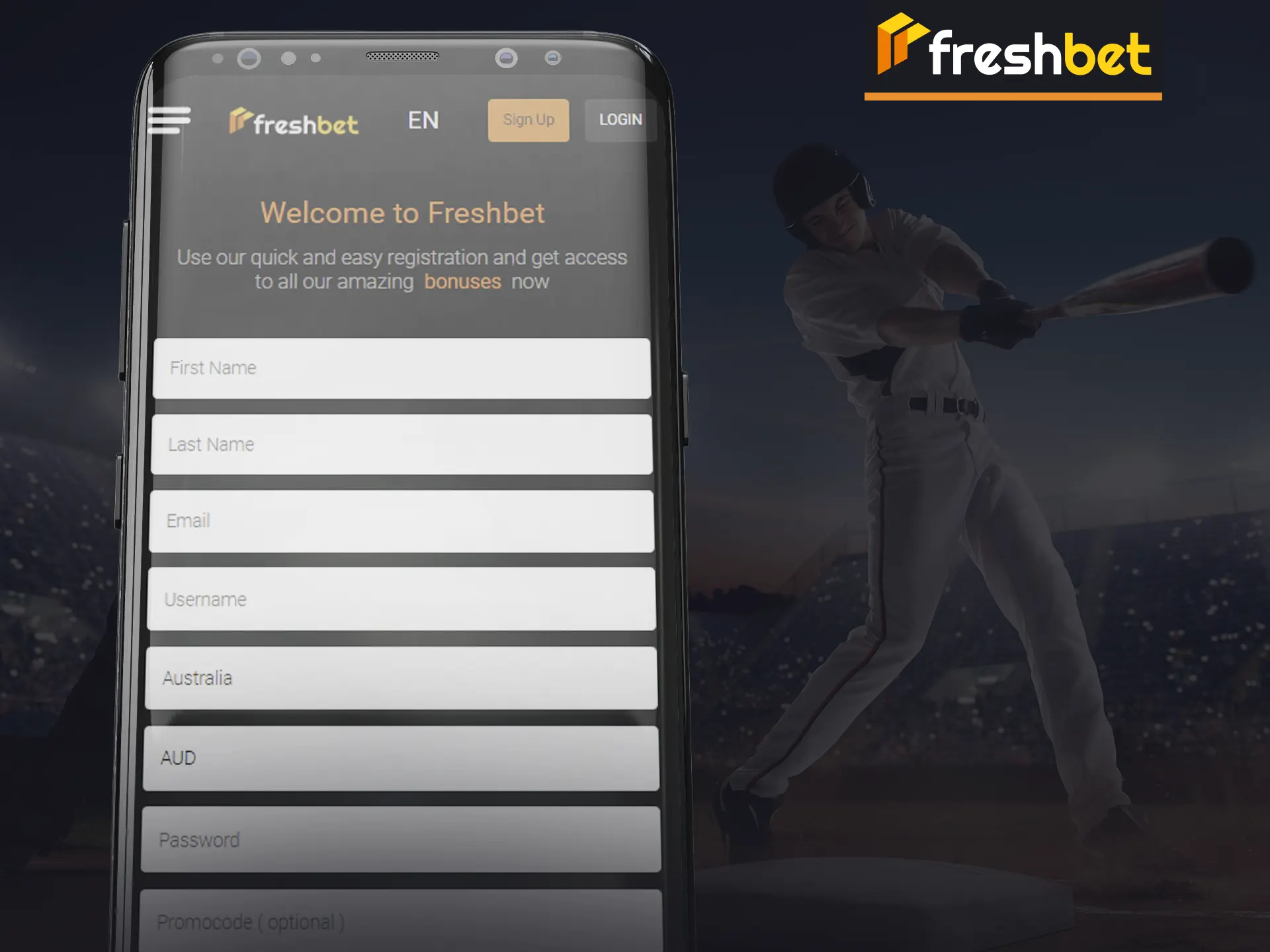 Join Freshbet via its user-friendly mobile app.